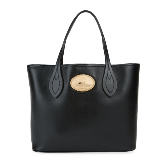 Roberto Cavalli Handbags - Roberto Cavalli Leather Box Tote in Black